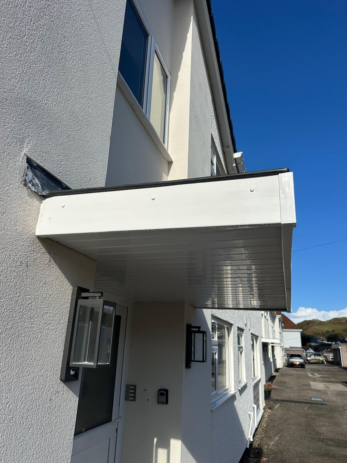 Flat Roof Soffit Overhang Completed Work