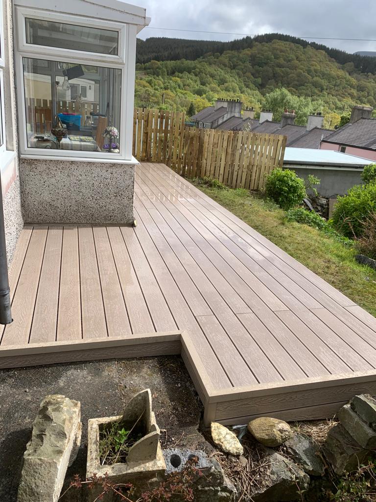 Composite Decking Installation with Mountain Views